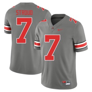Ohio State #7 College Football Official C.J. Stroud Grey Men's Jerseys 458635-293