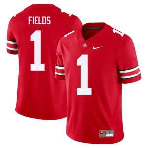 The Buckeyes Men's Scarlet College Football #1 Justin Fields Replica Jersey 825932-480