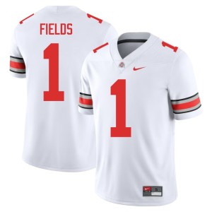 The Ohio State High School White #1 College Football Men's Justin Fields Jersey 993238-723