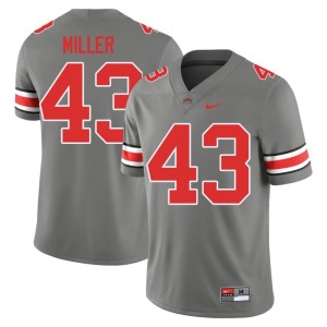 Ohio State Buckeyes Amar'e Miller #43 College Football NCAA Mens Grey Jerseys 447300-532