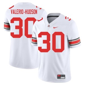 The Ohio State College Football Amari Valerio-Hudson Men White #30 2025-26 Jerseys 915015-247