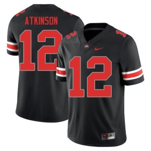 The Buckeyes Men College Football #12 Player Blackout Beau Atkinson Jersey 764618-640