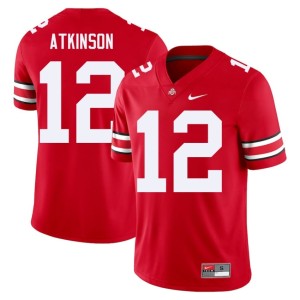 Go Bucks #12 Mens Scarlet Beau Atkinson Limited College Football Jerseys 274582-156