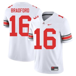 Ohio State Buckeyes Men #16 College Football White Blaine Bradford Limited Jerseys 881591-598