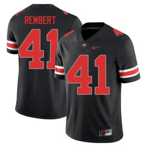 Ohio State NCAA #41 Braxton Rembert Blackout College Football Mens Jerseys 669007-170