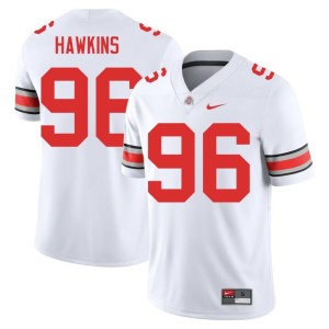 Buckeye Nation Limited College Football White Mens #96 Connor Hawkins Jersey 396259-736