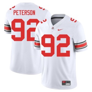 Ohio State #92 White Cooper Peterson College Football Men University Jerseys 888002-479