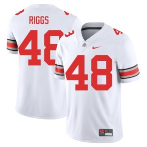 The Fighting Buckeyes Stitched College Football #48 Dalton Riggs White Men's Jerseys 288938-663