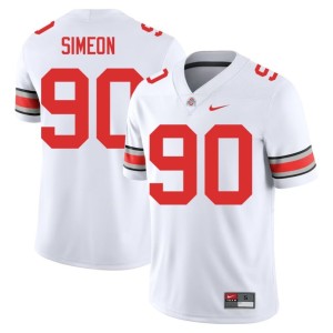 OSU Buckeyes Damari Simeon #90 Men's College Football Official White Jersey 441728-858