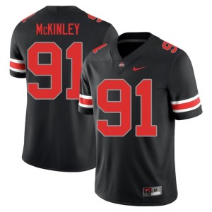The Fighting Buckeyes Blackout College Football Darryus McKinley 2025-26 Mens #91 Jerseys 797598-293