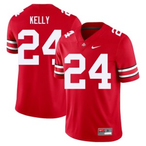Buckeye Nation University College Football Scarlet Dominick Kelly Mens #24 Jersey 905288-477