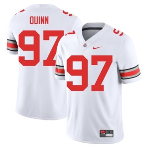 Buckeye Nation Dre Quinn #97 Men College Football White Limited Jersey 955634-990