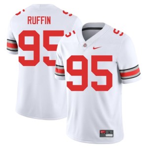 OSU Buckeyes #95 College Football Emanuel Ruffin 2025-26 White Men Jersey 232468-521