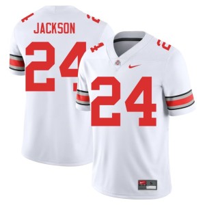 Ohio State Buckeyes College Football #24 Replica White Men Ja'Kobi Jackson Jerseys 578176-335
