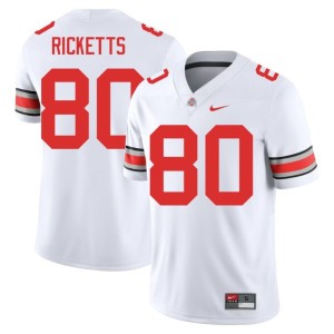 OSU Buckeyes #80 High School Jaeden Ricketts White College Football Mens Jersey 629426-527