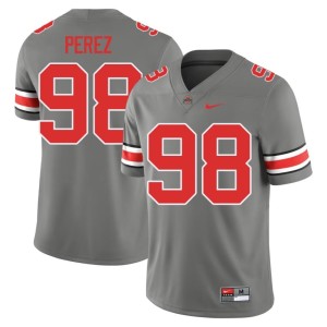 The Buckeyes Mens College Football Player #98 Grey Jamir Perez Jerseys 593271-616
