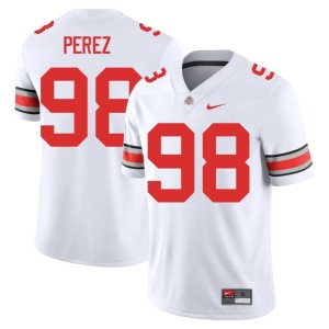 Buckeye Nation White Official College Football Men #98 Jamir Perez Jersey 330256-111