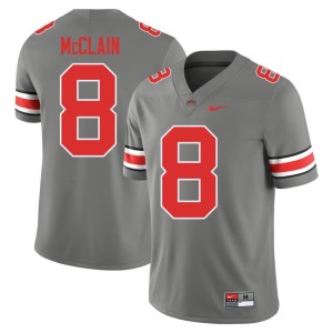 The Fighting Buckeyes College Football Grey Mens Stitched Jaylen McClain #8 Jersey 186920-599