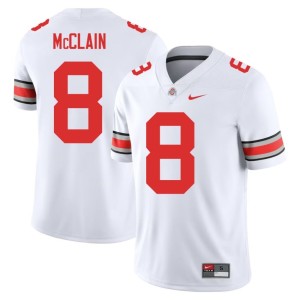 The Fighting Buckeyes High School White College Football Men's Jaylen McClain #8 Jersey 413687-955