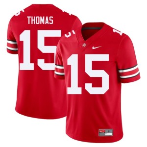 Go Bucks #15 Jordan Thomas NCAA College Football Men's Scarlet Jerseys 904244-244