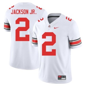 Ohio State #2 Mens Kenyatta Jackson Jr. College Football White Embroidery Jersey 825399-418