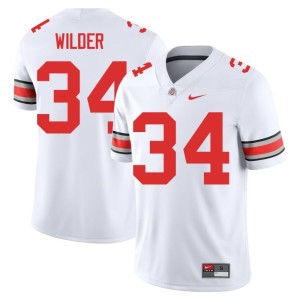 The Buckeyes Embroidery Men's White College Football Khary Wilder #34 Jersey 724377-265