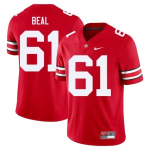 Go Bucks Landon Beal Mens Scarlet College Football Player #61 Jersey 985276-665