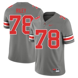 Ohio State College Football #78 Max Riley NCAA Mens Grey Jerseys 856157-741