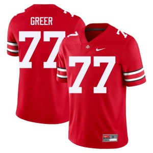 Buckeye Nation College Football Sam Greer Mens #77 Scarlet University Jerseys 226817-162