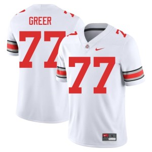 Ohio State College Football Sam Greer Men University #77 White Jerseys 498786-301