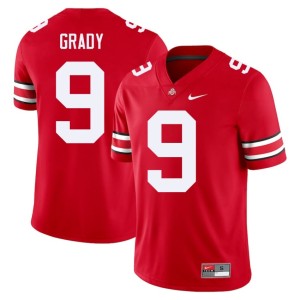 OSU #9 University Scarlet College Football Men Zion Grady Jersey 236318-512