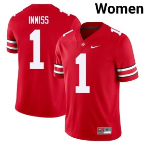 Buckeye Nation Game Brandon Inniss Scarlet Women #1 College Football Jerseys 983712-273