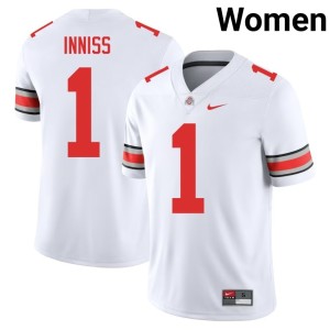 The Fighting Buckeyes Women's College Football Brandon Inniss 2025-26 White #1 Jersey 928298-969