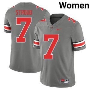 Ohio State C.J. Stroud Women's College Football Grey #7 NCAA Jerseys 544319-921