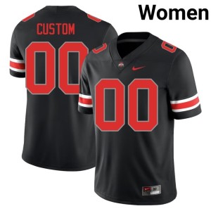 The Ohio State Embroidery College Football #00 Blackout Women Custom Jersey 547251-707