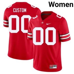 OSU Custom College Football University #00 Scarlet Women Jersey 624863-106