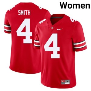 Ohio State College Football Womens Scarlet Stitched Jeremiah Smith #4 Jersey 683479-800