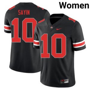 Ohio State Buckeyes Women's Julian Sayin Stitched #10 Blackout College Football Jerseys 831848-199
