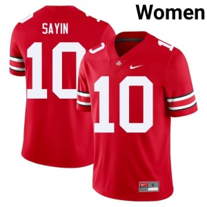 Ohio State Buckeyes Julian Sayin Women Embroidery College Football #10 Scarlet Jerseys 902873-121