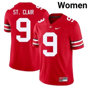 Ohio State Buckeyes #9 Scarlet Player Womens Tavien St. Clair College Football Jerseys 324054-673