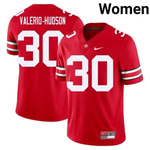 Ohio State Women's Scarlet Stitched Amari Valerio-Hudson #30 College Football Jersey 254988-341