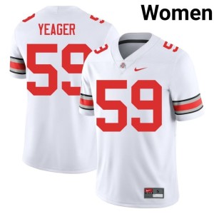 Ohio State White Ashton Yeager College Football 2025 #59 Women's Jersey 992371-749