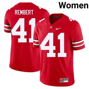 The Ohio State Official College Football Braxton Rembert Scarlet Women's #41 Jersey 781781-362