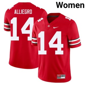 Ohio State Buckeyes Women Christian Alliegro #14 Scarlet College Football 2025 Jersey 383297-294