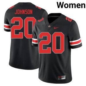 OSU #20 Women Cincere Johnson College Football Blackout Player Jerseys 205394-611