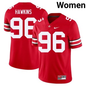 The Buckeyes Women Limited College Football Scarlet Connor Hawkins #96 Jersey 155179-427