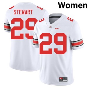 The Ohio State Women's College Football #29 White University Deshawn Stewart Jersey 284778-502
