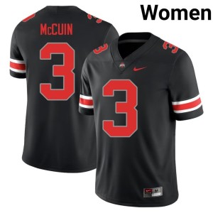 The Buckeyes #3 Devin McCuin Women College Football Blackout Official Jerseys 174328-638