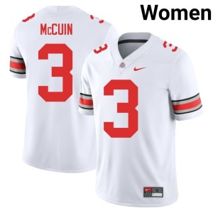 The Fighting Buckeyes College Football Devin McCuin White #3 High School Women Jerseys 177905-375