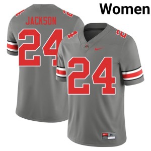 The Ohio State Ja'Kobi Jackson 2025-26 Women's #24 College Football Grey Jerseys 871909-207